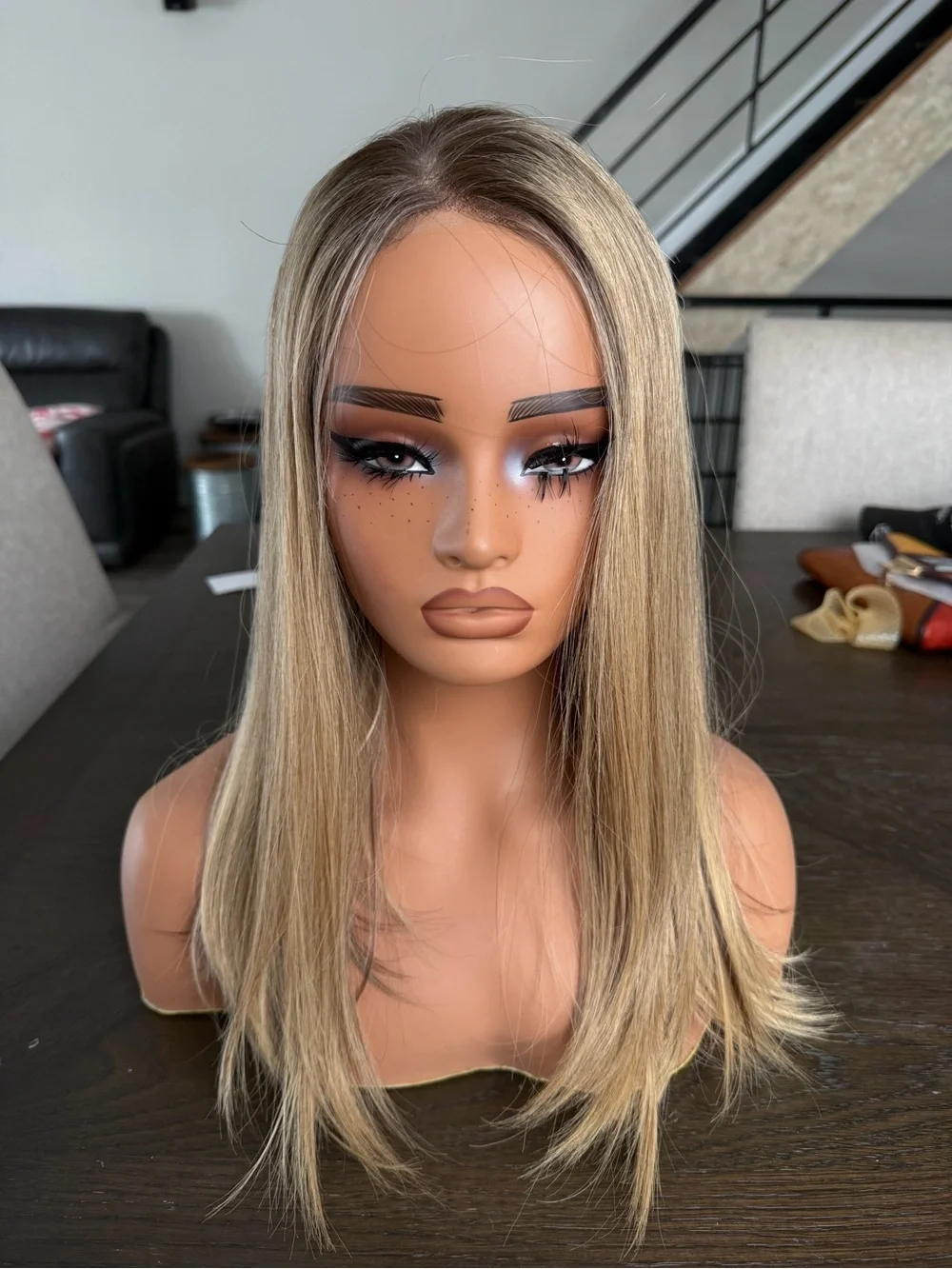 Human Hair wig European Texture 18 inches size small